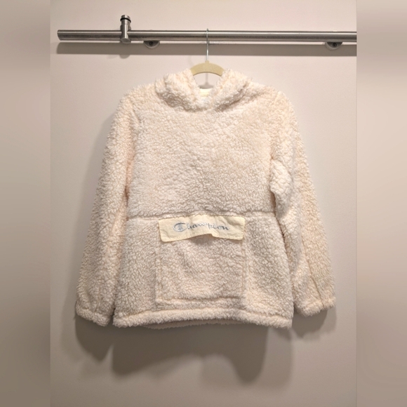Champion Off White Plush Hoodie - Picture 1 of 9